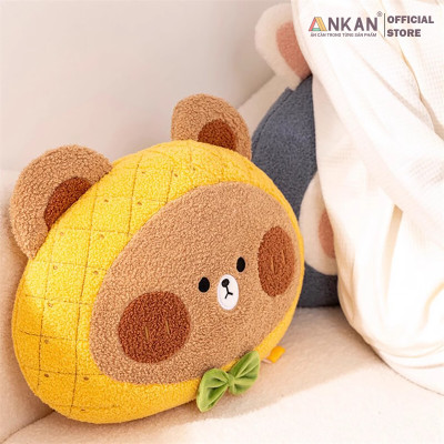 Mền Văn Phòng 3 Trong 1 Gấu Orange Cao Cấp Để Đi Dã Ngoại, Xe Giường Nằm, Ngủ Tại Văn Phòng Vô Cùng Tiện Dụng