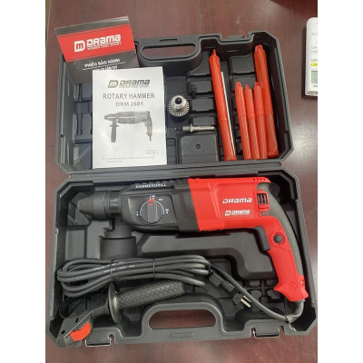 (LOẠI 1) Máy Khoan Đục Bê Tông DRAMA 1350W,  3 Chế Độ 2 - 26 Cam kết 100% Ruột Đồng Máy Khỏe Chạy Êm Bền