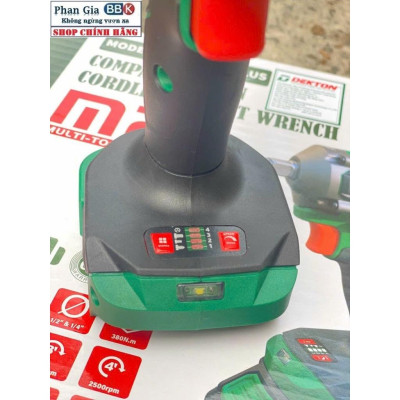 Thân máy siết bulong 380Nm chính hãnġ Dekton M21-WI380NCP-Mô tơ lõi đồng 100%-Bảo hành chính hãƞg.