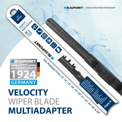 Bộ Gạt Mưa Blaupunkt Velocity R20"/350mm, L22"/600mm Dành Cho Toyota Fortuner 2008- 2016 