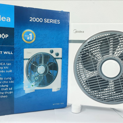 Quạt Hộp Midea KYT30-15A (Hàng Chính Hãng, Công suất 40W, 5 Cánh, Chỉnh Gió 4 Tốc Độ, Có Chức Năng Hẹn Giờ)