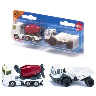 Đồ Chơi Mô Hình Xe Trộn Bê Tông Và Xe Ben - Siku 1692
