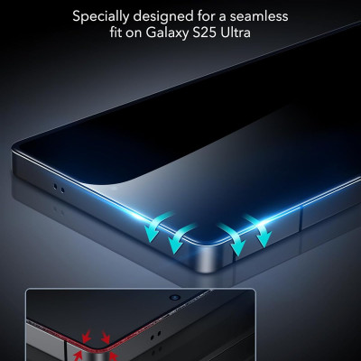 Kính Cường Lực ESR cho Samsung Galaxy S25 Ultra ESR Armorite Screen Protector - Hàng Chính Hãng