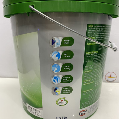 Sơn nước nội thất cao cấp Toa Nanoclean màu xám 8268_ 15L