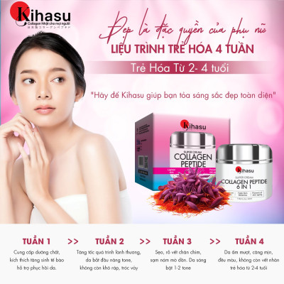 Kem Dưỡng Collagen Kihasu Phục Hồi Da Ngày Và Đêm, Dưỡng Ẩm Da Căng Mướt Sáng Khỏe, Ngăn Các Dấu Hiệu Lão Hóa