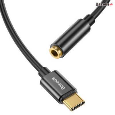 Đầu chuyển Type C sang Audio AUX 3.5mm Baseus chính hãng L54 (Type-C Male to 3.5mm Female Adapter, built-in DAC, 24-bit/48kHz)