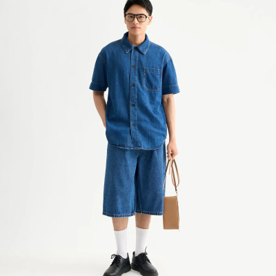 Áo sơ mi denim nam Form Loose - RT 10S25DSH001 | ROUTINE CÀ MAU