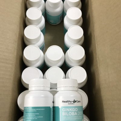 Viên uống bổ não Ginkgo Biloba Healthy Care Úc 2000 (MẪU MỚI 2020) lọ 100 viên