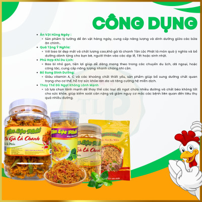 KHÔ GÀ LÁ CHANH TÂN LỘC PHÁT COMBO 1KG  - MỖI HŨ 500G