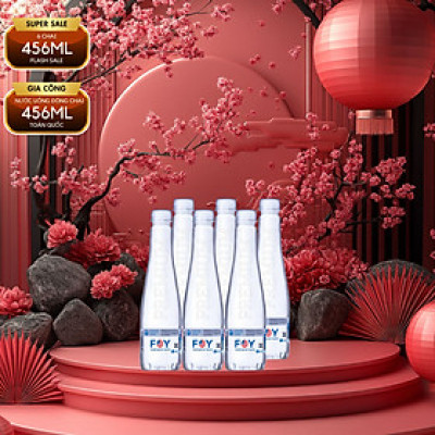 Lốc 6 Chai Nước kiềm FOY Premium loại 456ml