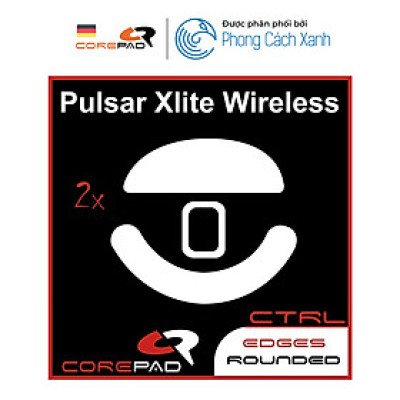 Feet chuột PTFE Corepad Skatez cho Pulsar Xlite V4 / Xlite V3 / Xlite V3 eS XLITE Wireless / Pulsar XLITE V2 Wireless / Pulsar XLITE V2 mini Wireless / Feinmann (2 bộ) - Hàng Chính Hãng