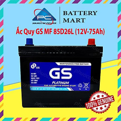 Bình Ắc Quy 12V-75Ah, Ắc Quy Ô Tô GS MF 85D26L/R