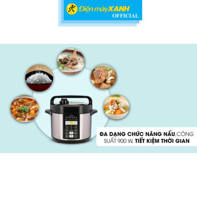 Nồi áp suất điện Philips HD2136/66 5 lít - Hàng Chính Hãng