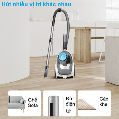 Máy hút bụi gia đình Philips công suất lớn 1500W có hộc chứa XB2023 /81 - Hàng nhập khẩu