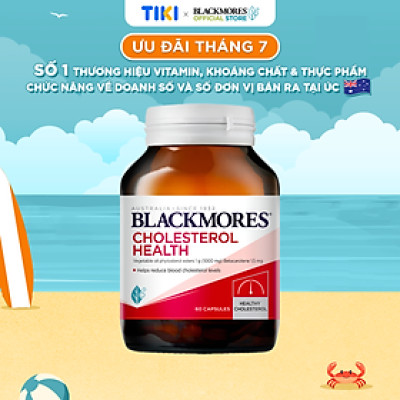 Viên Uống Hỗ Trợ Giảm Cholesterol Ngăn Ngừa Bệnh Tim Mạch Blackmores Cholesterol Health Lọ 60 Viên