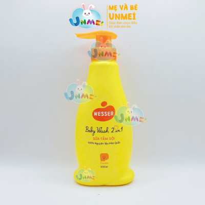 Combo 2 chai sữa tắm gội Wesser 500ml (Cam)