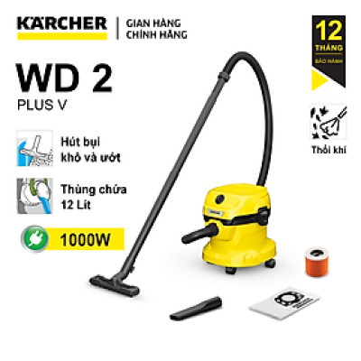 Máy hút bụi khô và ướt Karcher WD 2 Plus V (new 2022) - Hàng chính hãng