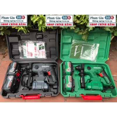 Khoan Bê Tông Pin 3 Chức Năng Workfix 21v-Model: WF-RH2603- Pin 15 cell 6 Ah.