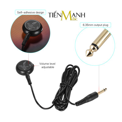 [Dây dài 3m] Pickup Nhạc cụ đa dụng Piezo Adeline AD-35 - Bộ thu âm thanh dùng cho Đàn Guitar, Ukulele, Violin, Kalimba Và các loại nhạc cụ khác AD35 - Kèm Móng Gẩy DreamMaker
