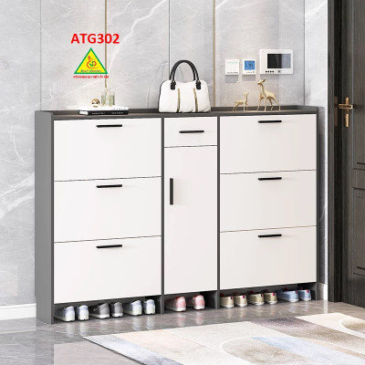 Tủ giày thông minh cánh lật, tủ giày đẹp bằng gỗ MDF ATG302