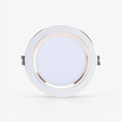 Đèn LED Rạng Đông Âm trần Downlight Viền vàng 110/9W Model: AT10 110/9W (G)