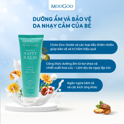 Kem Chống Hăm Em Bé MooGoo - Baby Range - Nappy Balm 120g