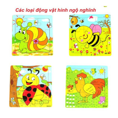 Combo 10 Tranh Ghép Gỗ 9 Miếng Và Tranh Ghép Gỗ 3d Giúp Bé Phát Triển Tư Duy Và Trí Não