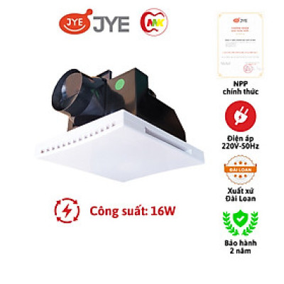 Quạt hút thông gió âm trần JY-B9028 và JY-B9028 LED 16W KT 285x245mm JYE hàng chính hãng