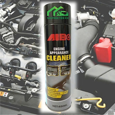 Chai Xịt Bọt Tẩy Rửa Khoang Máy AIBO 650ml Động Cơ Sạch Như Mới: - Tẩy Sạch Vết Bám Bẩn, Bảo Vệ Hiệu Suất Xe Hơi