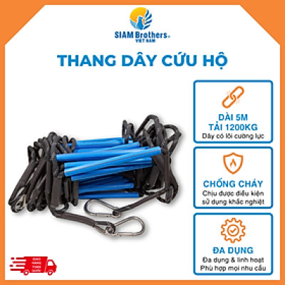 Thang dây thoát hiểm, cứu hộ chống cháy tải trọng 1200kg (5m)