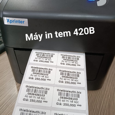 Máy in mã vạch Xprinter XP-420B - Hàng Chính Hãng