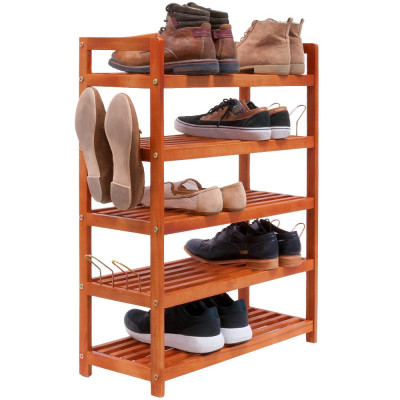 Kệ Giày Dép Móc Sắt 5 Tầng (Vàng)