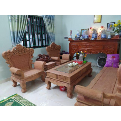 Bộ  bàn ghế gỗ hương đá 6 món