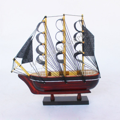 (Sẵn sàng trưng bày) Thuyền gỗ trang trí bàn học 20cm nhỏ xinh - có hỗ trợ ship