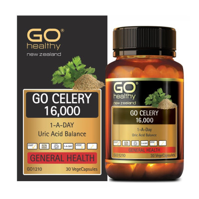Viên Gout New Zealand Go Celery 16000mg 30 Viên | Giúp Hỗ Trợ Điều Trị Gout Từ Gốc - Nhập Khẩu Chính Hãng