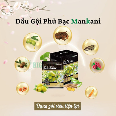 Hộp Dầu Gội Nhuộm Tóc, Thảo Dược Màu Nâu Hạt Dẻ, Mankani [250ml - Chính Hãng]