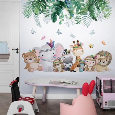 Sticker Giấy Dán Tường Decal Dán tường Tranh Dán Tường Trang Trí Tường Mẫu Sở Thú Của Bé ZH95