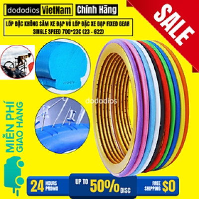 Lốp Đặc Không Săm Xe Đạp Chọn Màu – Vỏ Lốp Đặc Xe Đạp Fixed Gear Single Speed 700*23C (23 - 622) Chính Hãng dododios