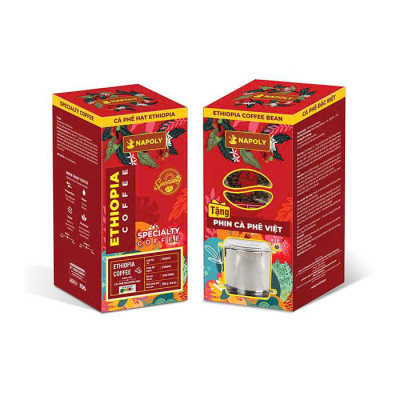 Cà Phê Arabica ETHIOPIA Rang Nguyên Hạt - Chua Thanh, Hương Thảo Mộc - Dùng Pha Máy Hoặc Phin Cao Cấp 250g/túi