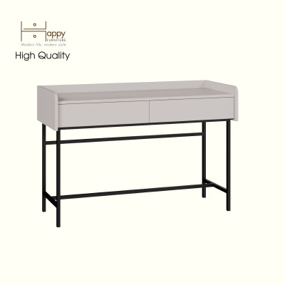 [Happy Home Furniture] LAVIA, Bàn trang điểm 2 ngăn kéo - chân sắt, 120cm x 45cm x 80cm ( DxRxC), BAN_086