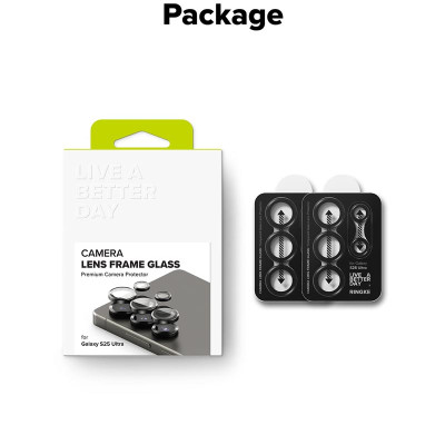 Bộ 2 dán camera cho Samsung Galaxy S25 Ultra RINGKE Lens Frame Glass - Hàng Chính Hãng
