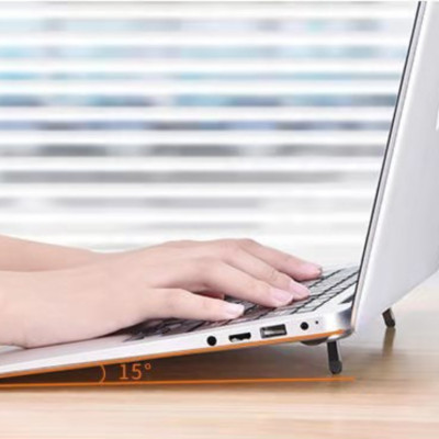 Giá đỡ laptop tản nhiệt dành cho máy tính macbook hợp kim nhôm dạng dán siêu gọn - Hàng chính hãng