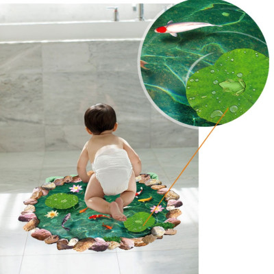 Decal dán tường 3D Ao sen AmyShop DCS001