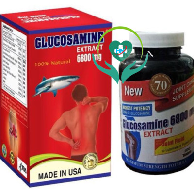 Viên Uống Hỗ Trợ Xương Khớp Glucosamine extract  6800mg - Hộp 100 viên- Nhập Khẩu MỸ