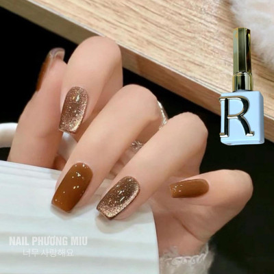 Sơn Mắt Mèo Nâu Thạch Kim Cương CR Đậm Mướt Cao Cấp Chai 15ml Làm Nail, Sơn Gel Tông Mắt Mèo Nâu trà sữa Đậm Đặc, Bền Màu Siêu Xinh Nữ Women