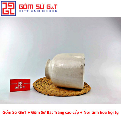 Lọ hoa dáng đài sen Gốm Sứ G&T