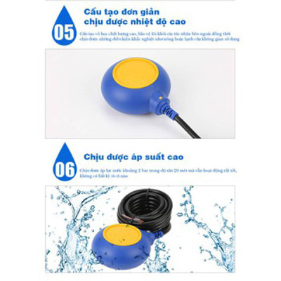 Phao điện máy bơm nước - Chống tràn, chống cạn tự động 5m 