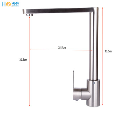 Vòi rửa chén bát nóng lạnh inox 304 Hobby home decor RCDV
