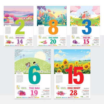 Lịch Bloc Siêu Cực Đại 2026 - Chủ Đề Thông Điệp Cuộc Sống - Văn Lang VL02