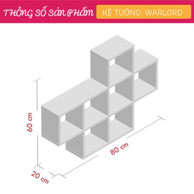 Kệ sách treo tường nhỏ gọn SMLIFE Warlord